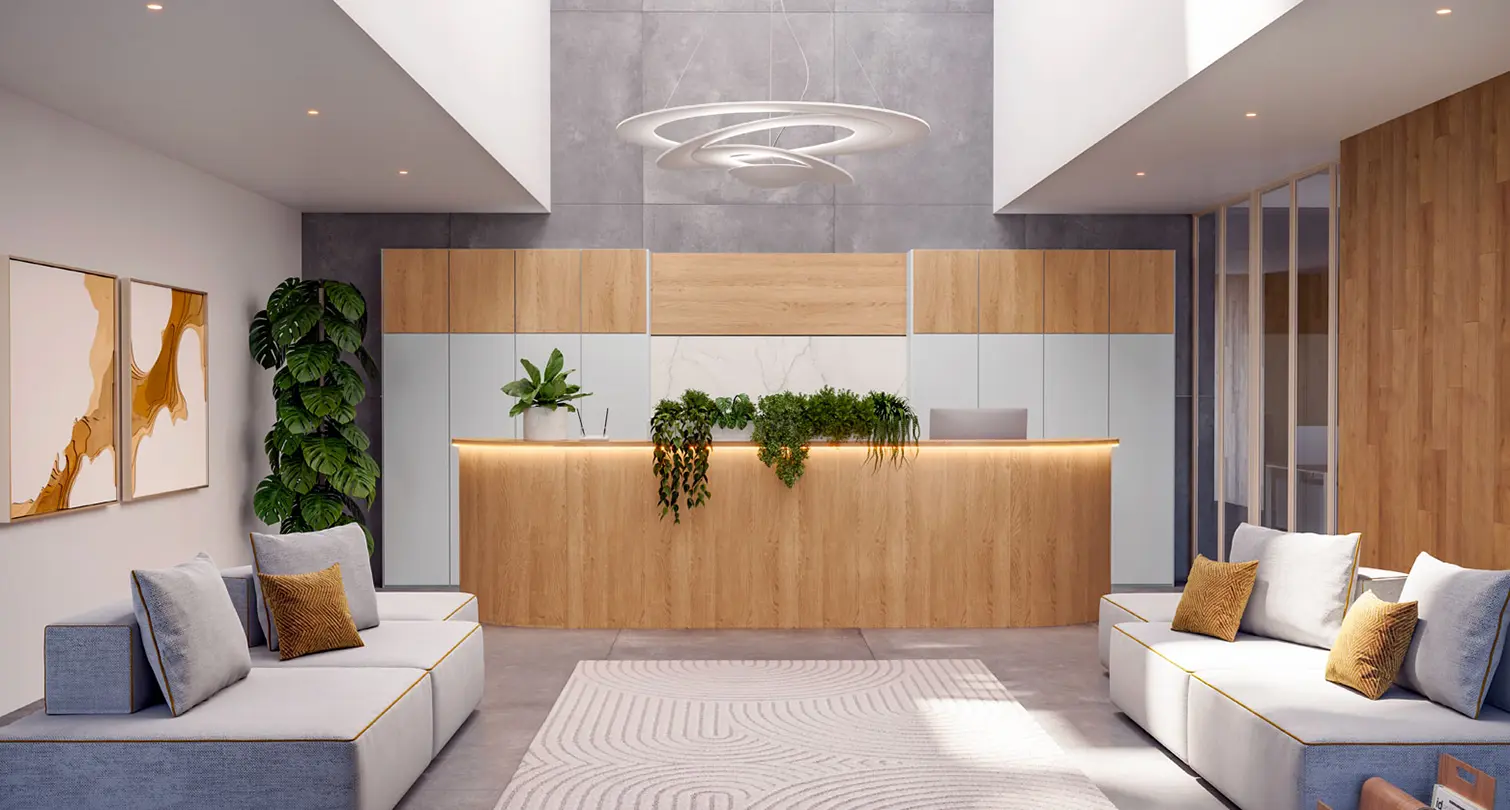 UFFICI OF 113 Reception Con Ill.Led px1510x810